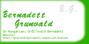 bernadett grunvald business card